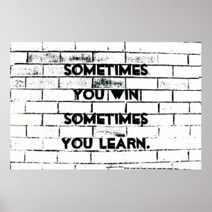 Ibland segrar du den inspirera poster