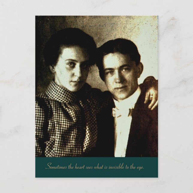 Ibland ser hjärtat vad som är osynligt... vykort (Framsida)