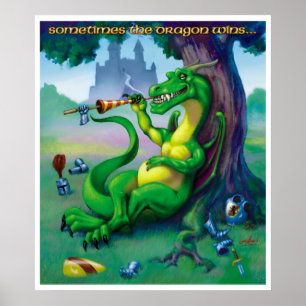 Ibland skriver Grönten Dron Wins ut Poster