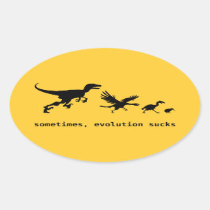 Ibland suger evolution ovalt klistermärke