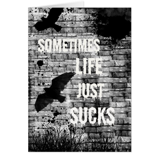 Ibland suger livet bara hälsningskort (Framsidan)