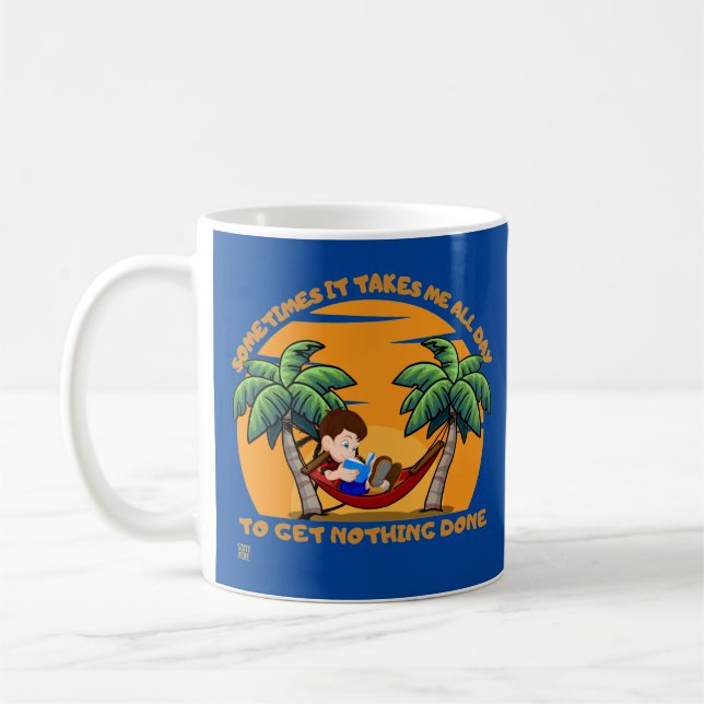 "IBLAND TAR DET.." Lustigt. Kaffemugg (Vänster)