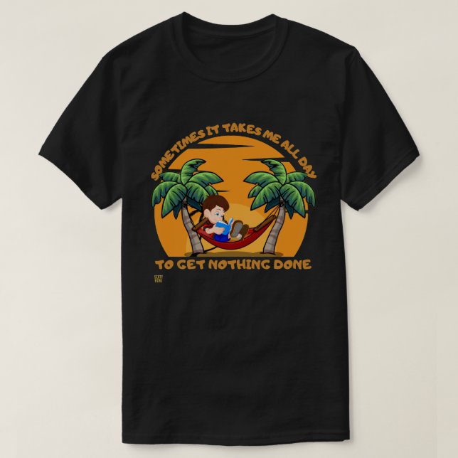 "IBLAND TAR DET.." Lustigt. T Shirt (Design framsida)