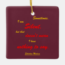 Ibland tyst Metall-prydnadsföremål Julgransprydnad Keramik