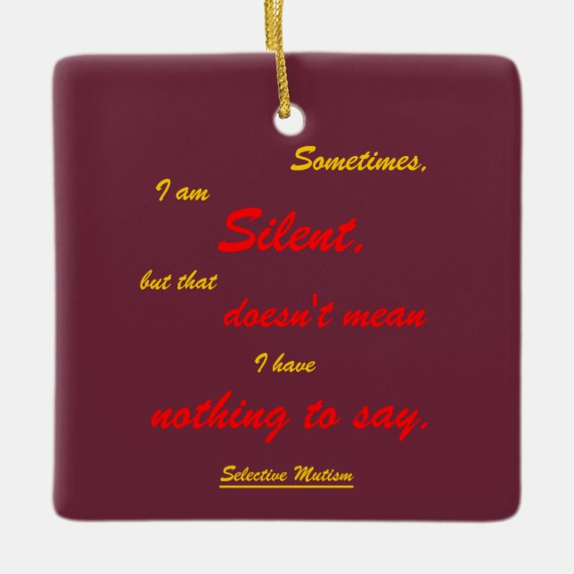 Ibland tyst Metall-prydnadsföremål Julgransprydnad Keramik (Framsida)