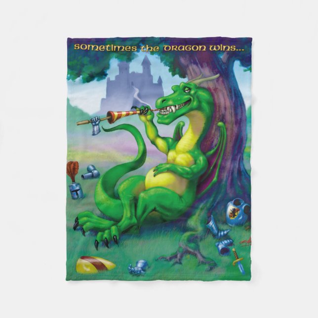 Ibland vinner Dragon Wins Fleecefilt (Framsidan)