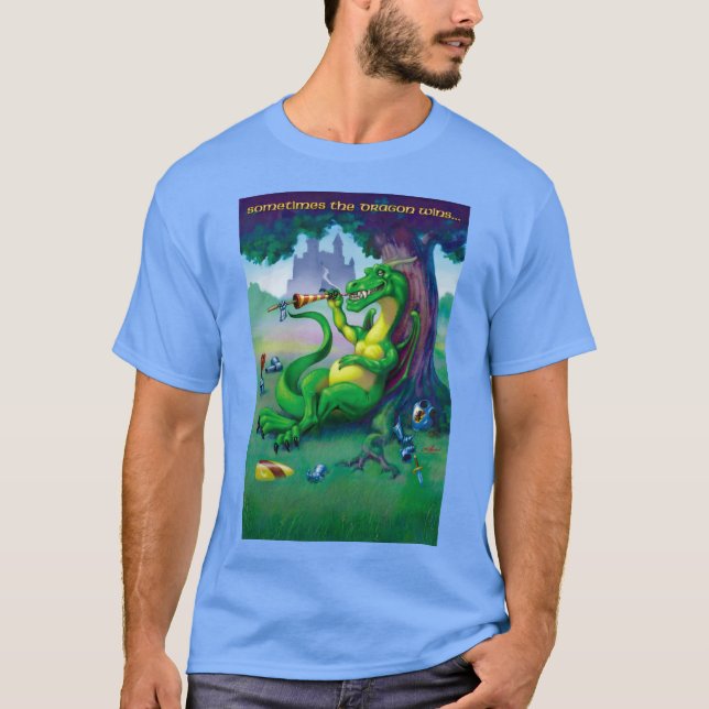 Ibland vinner Dragon Wins - grönt T Shirt (Framsida)
