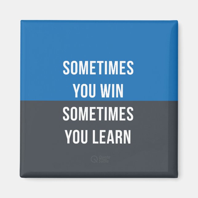 Ibland vinner man, ibland lär man sig magnet (Framsidan)