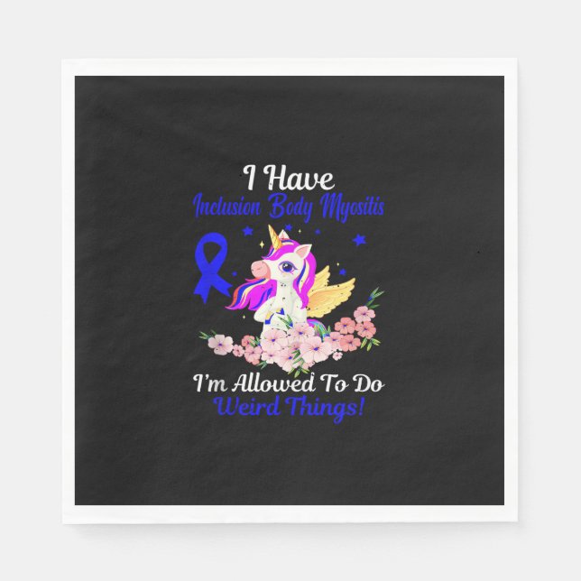 IBM Awareness Funny Unicorn Friend Family Support  Pappersservett (Framsidan)
