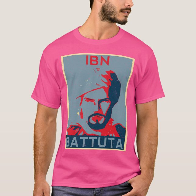 Ibn Battuta Poster Skriv ut T Shirt (Framsida)