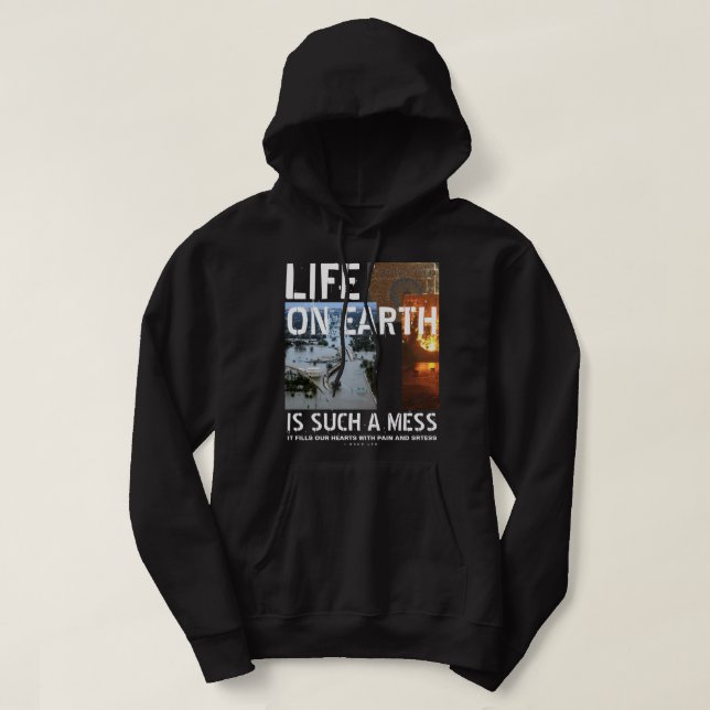 IBONELTD. LIVET PÅ JORDEN 2db Hoodie (Design framsida)