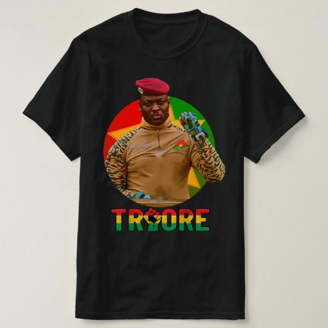 Ibrahim Traoré Pan-African T-Shirt – Burkina Faso  (Design framsida)