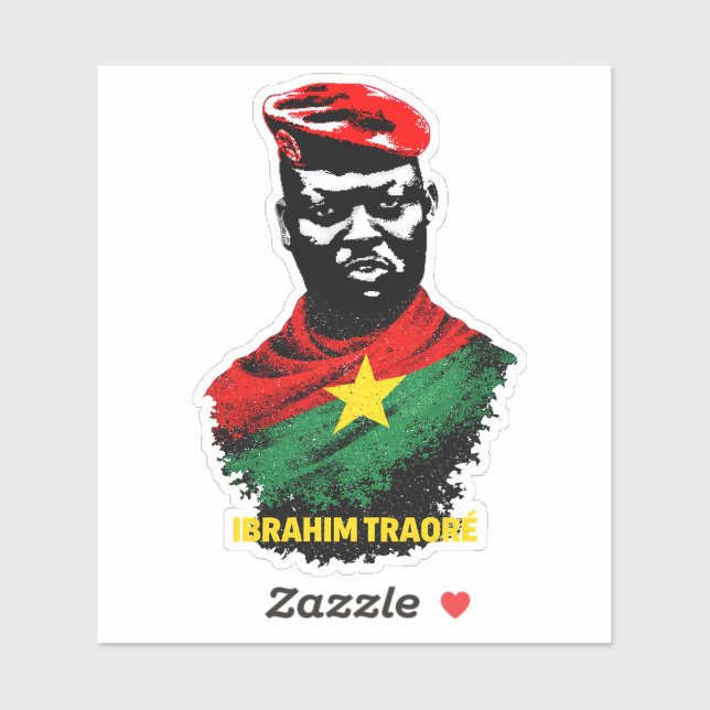 Ibrahim Traoré Panafrikansk dekal – Burkina Faso (Ark)