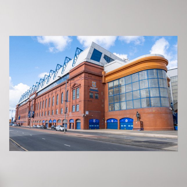 Ibrox Park Stadium Glasgow Skogsväktares Scotland Poster (Framsidan)