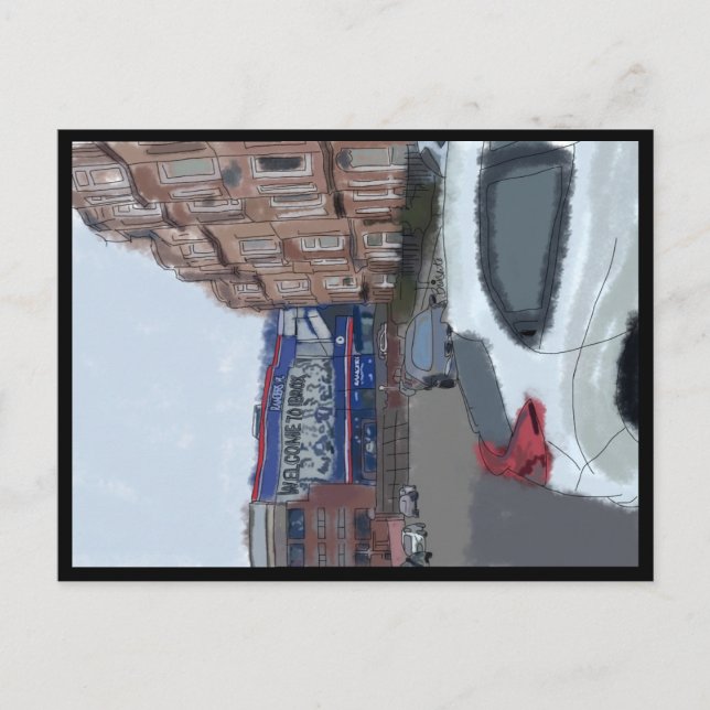 Ibrox stadion Glasgow, Skottlands vykort (Framsida)