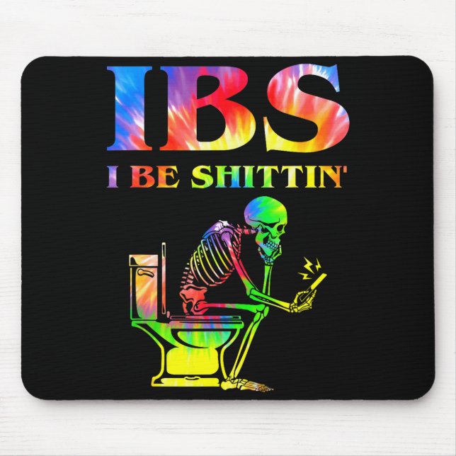 Ibs I Be Tin' Funny Skeleton Tie Dye  Musmatta (Framsidan)