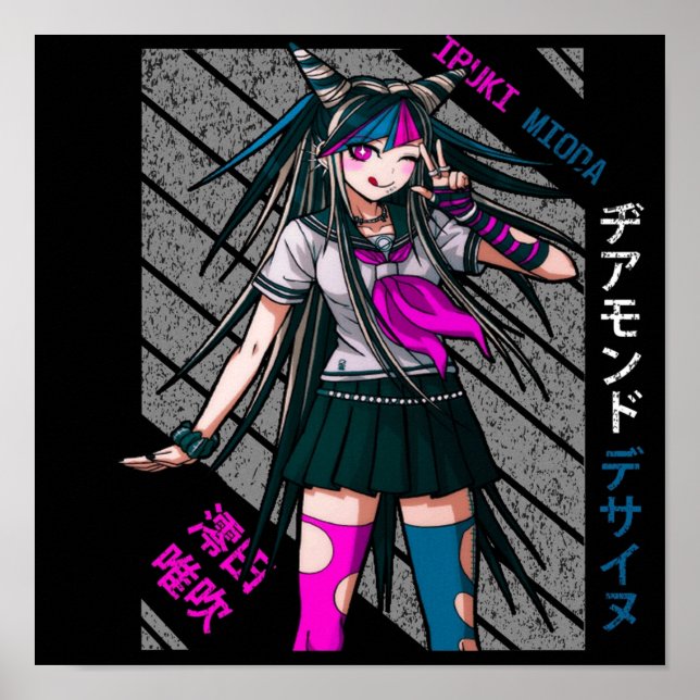 Ibuki Mioda Toppen DanganRonpa 2 Poster (Framsidan)