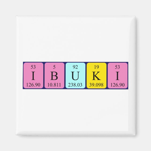 Ibuki periodiskt återkommande bord namn magnet (Framsidan)