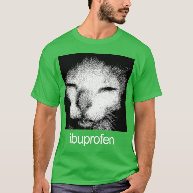 Ibuprofen katt meme-gåva retro t shirt (Framsida)