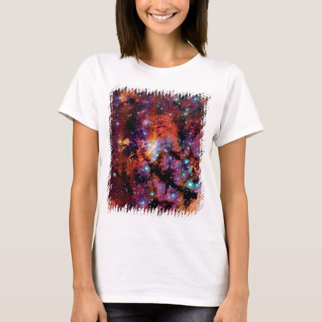 IC 4628 Krabbnebulosan - Färgrik rymdfoto Tee Shirt (Framsida)
