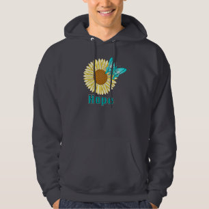 Ic-fjäril på solrosen sweatshirt