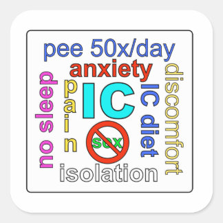 IC ord-klistermärken Fyrkantigt Klistermärke