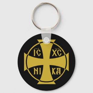 IC XC NIKA Christogram Jesus Kristus Conquers Nyckelring