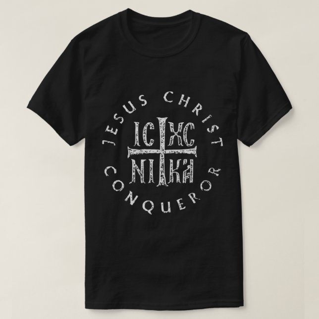 IC XC NIKA Kor Christogram Orthodox Christian Je T Shirt (Design framsida)