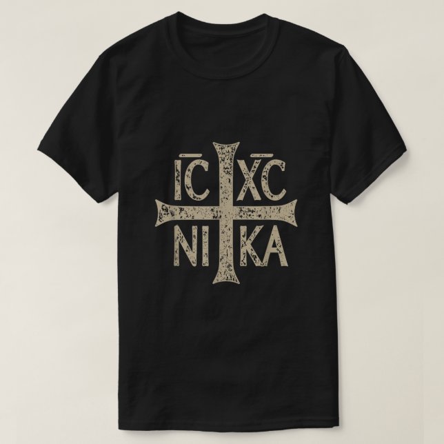 IC XC NIKA Kor Christogram Orthodox Christian T Shirt (Design framsida)