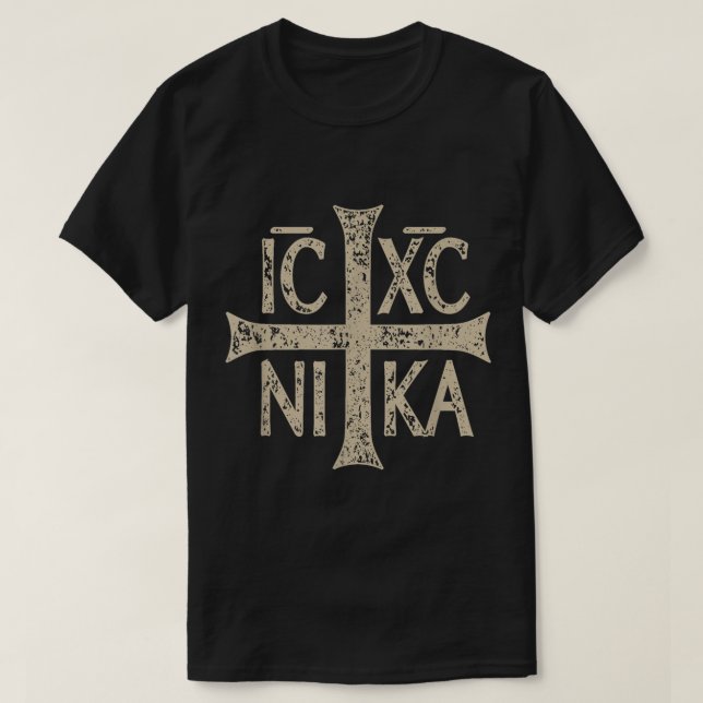 IC XC NIKA Kor Christogram Orthodox Christian T Shirt (Design framsida)