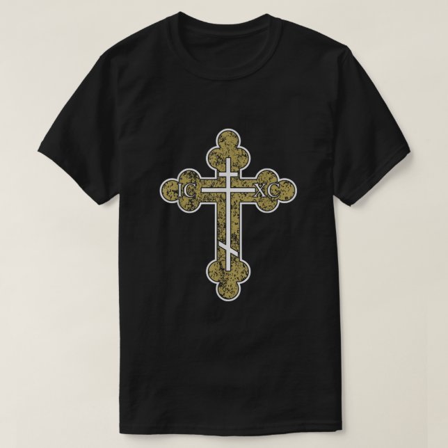 IC XC NIKA Kor Christogram Orthodox Östra Chri T Shirt (Design framsida)