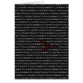 ICanLiveWithoutYou Hälsningskort