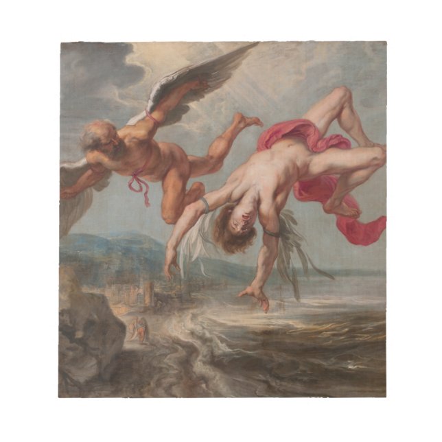 Icarus fall (av Jacob Peter Gowy) Anteckningsblock (Framsida)