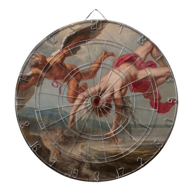 Icarus fall (av Jacob Peter Gowy) Darttavla (Framsidan)