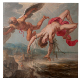 Icarus fall (av Jacob Peter Gowy) Kakelplatta