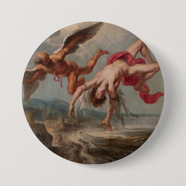 Icarus fall (av Jacob Peter Gowy) Knapp (Framsida)