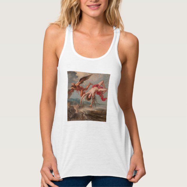 Icarus fall (av Jacob Peter Gowy) Linne Med Racerback (Framsida)