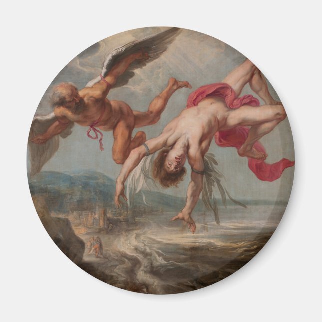 Icarus fall (av Jacob Peter Gowy) Magnet (Framsidan)