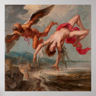 Icarus fall (av Jacob Peter Gowy) Poster
