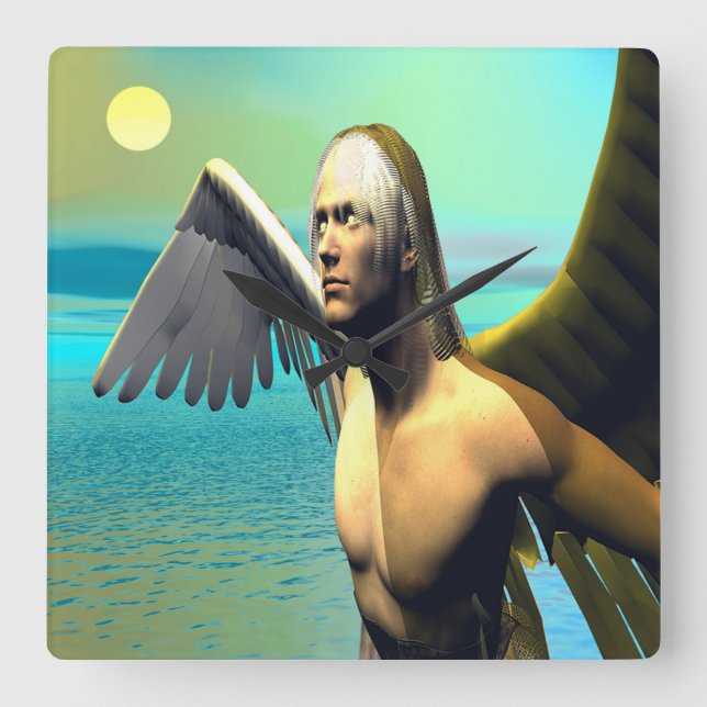 Icarus Fyrkantig Klocka (Framsida)