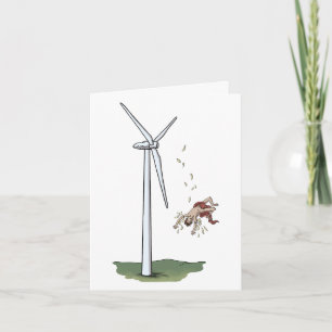 Icarus mot Vind Turbin Foleting Card Kort
