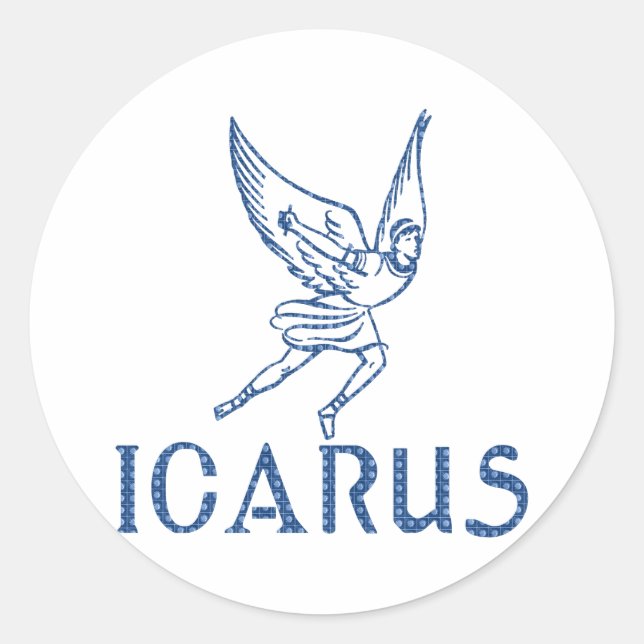 Icarus Runt Klistermärke (Framsida)