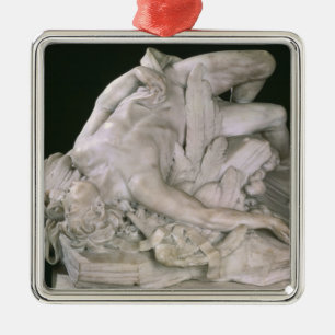 Icarus som faller, 1743 julgransprydnad metall