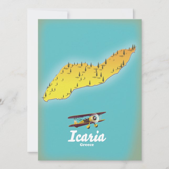 Icasia Grekland resaffisch. (Framsida)