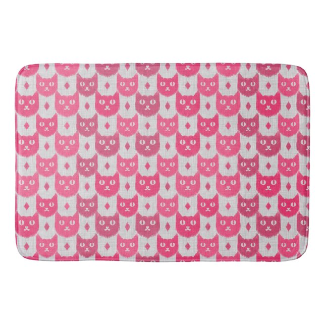 Icat ikat pink pattern badrumsmatta (Framsidan)
