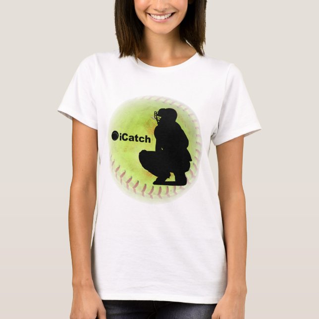 iCatchFastpitch softball T Shirt (Framsida)