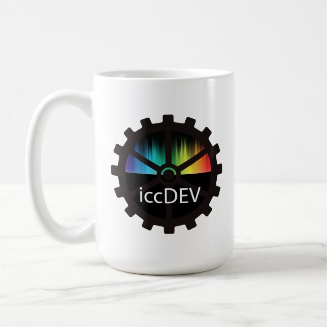 iccDEV-mugg för en ICC-färghanteringsutvecklare Kaffemugg (Vänster)
