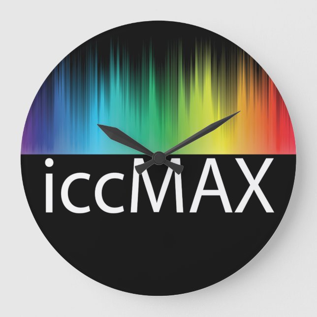iccMAX-klocka för en färghanteringsentusiast Stor Klocka (Framsida)