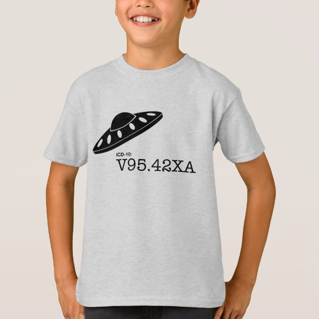 ICD-10: V9542XA - Rymdkrasch Tee Shirt (Framsida)