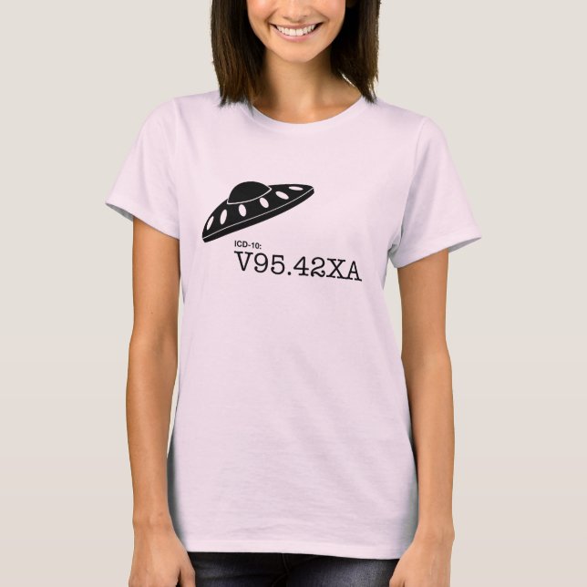ICD-10: V9542XA - Rymdskeppkrasch T Shirt (Framsida)